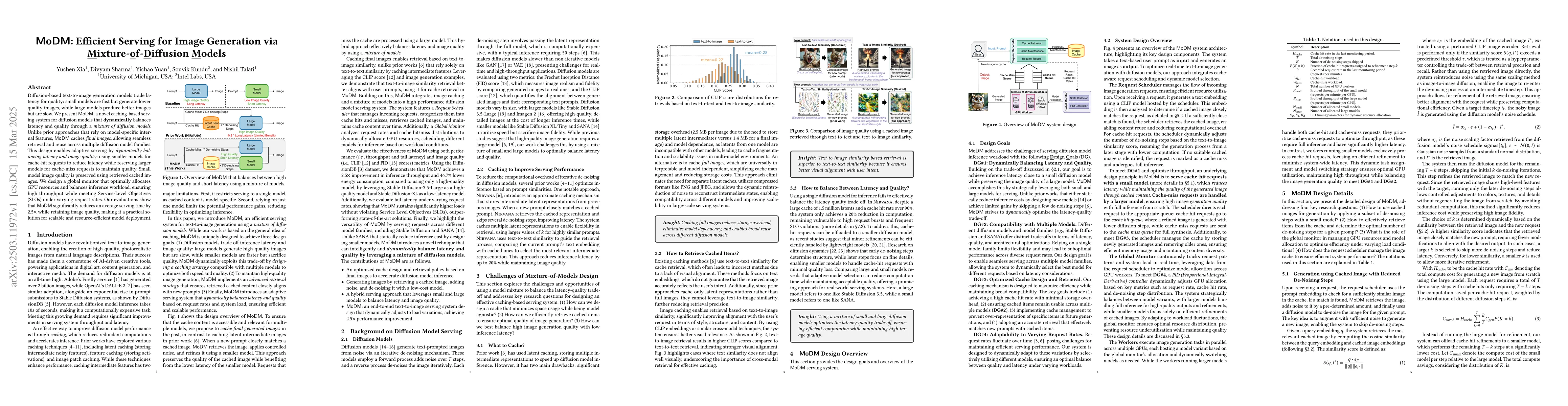 Thumbnail for MoDM: Efficient Serving for Image Generation via Mixture-of-Diffusion
  Models