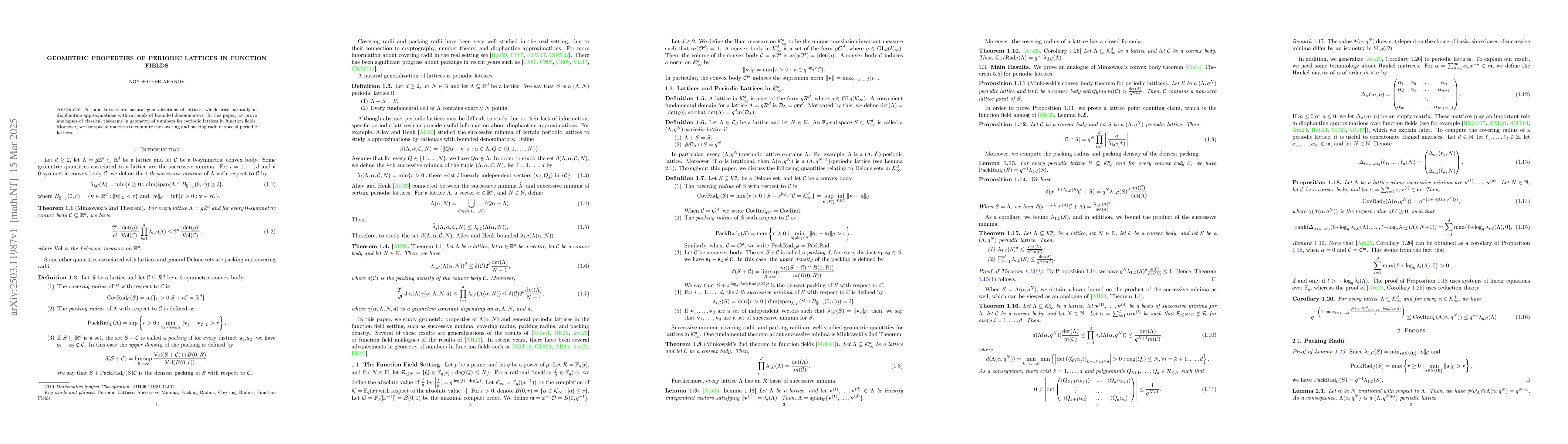 Thumbnail for Geometric Properties of Periodic Lattices in Function Fields