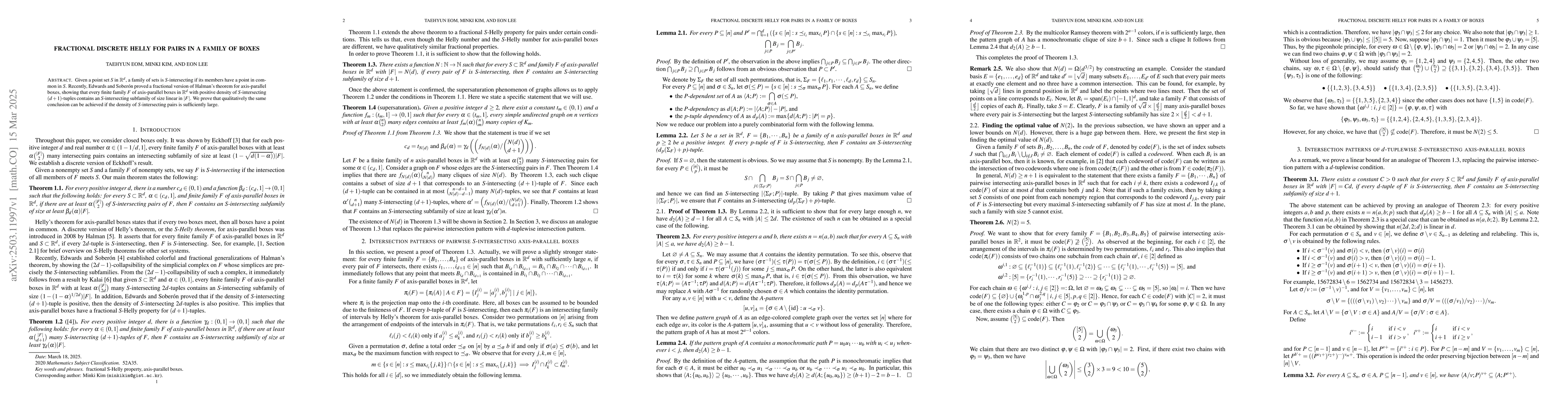 Thumbnail for Fractional discrete Helly for pairs in a family of boxes