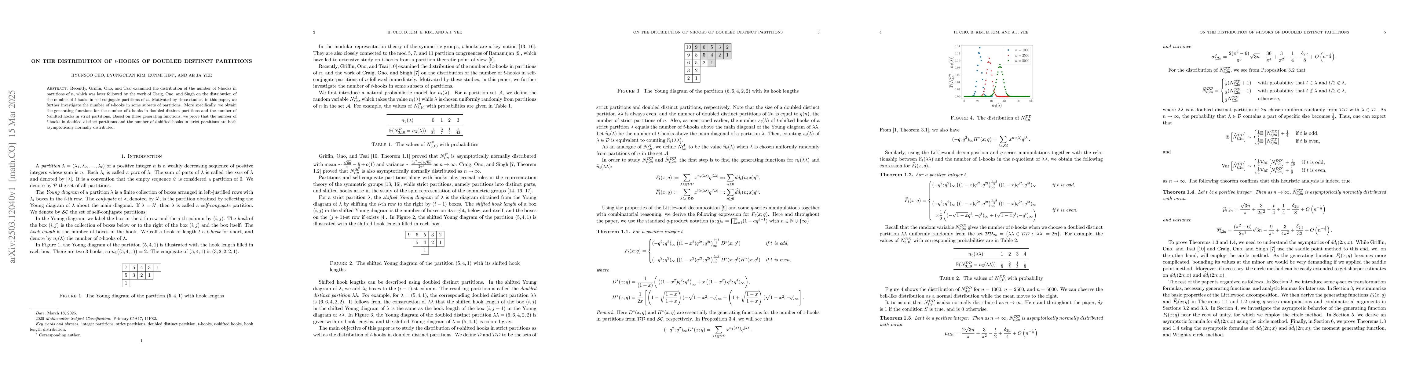 Thumbnail for On the distribution of $t$-hooks of doubled distinct partitions