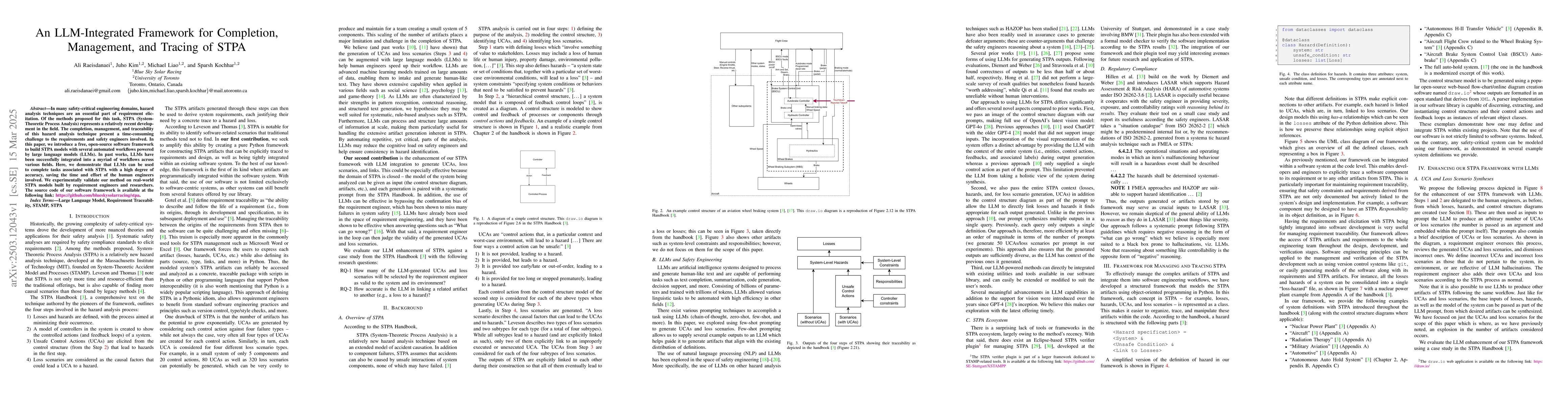 Thumbnail for An LLM-Integrated Framework for Completion, Management, and Tracing of
  STPA