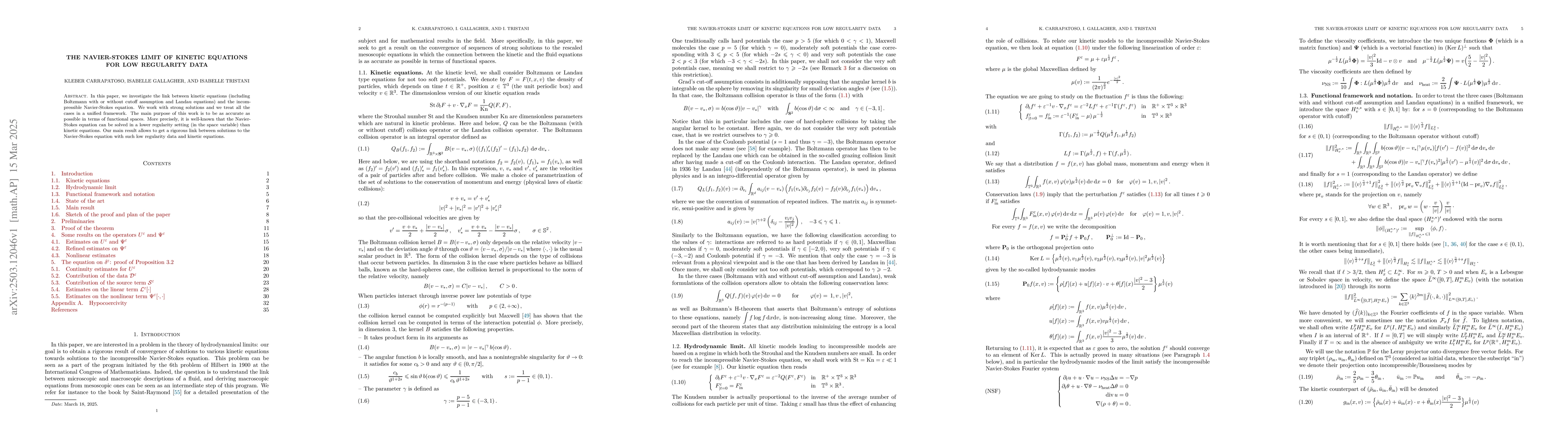 Thumbnail for The Navier-Stokes limit of kinetic equations for low regularity data