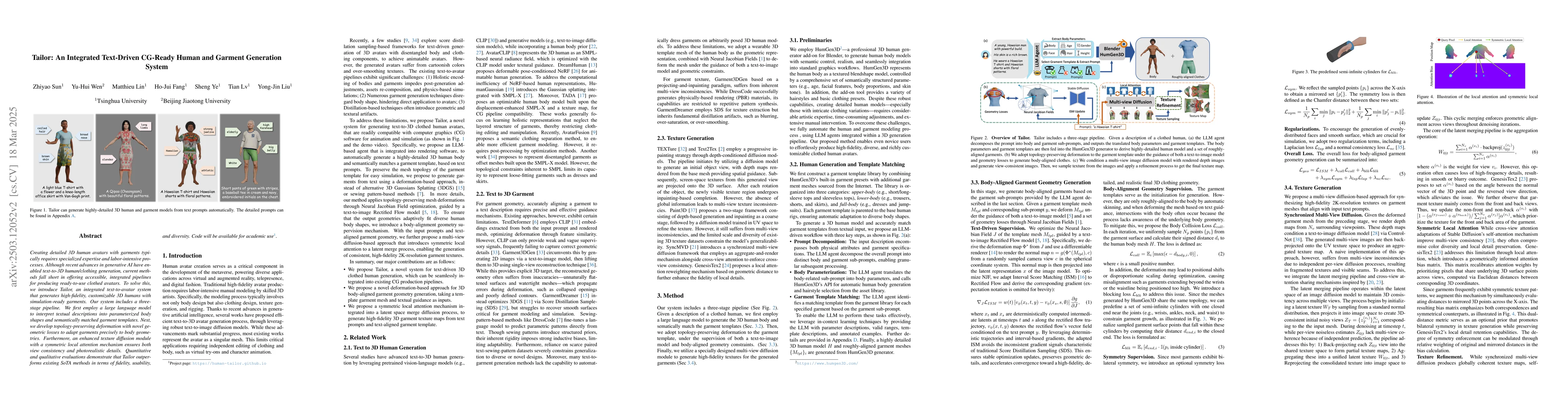 Thumbnail for Tailor: An Integrated Text-Driven CG-Ready Human and Garment Generation
  System