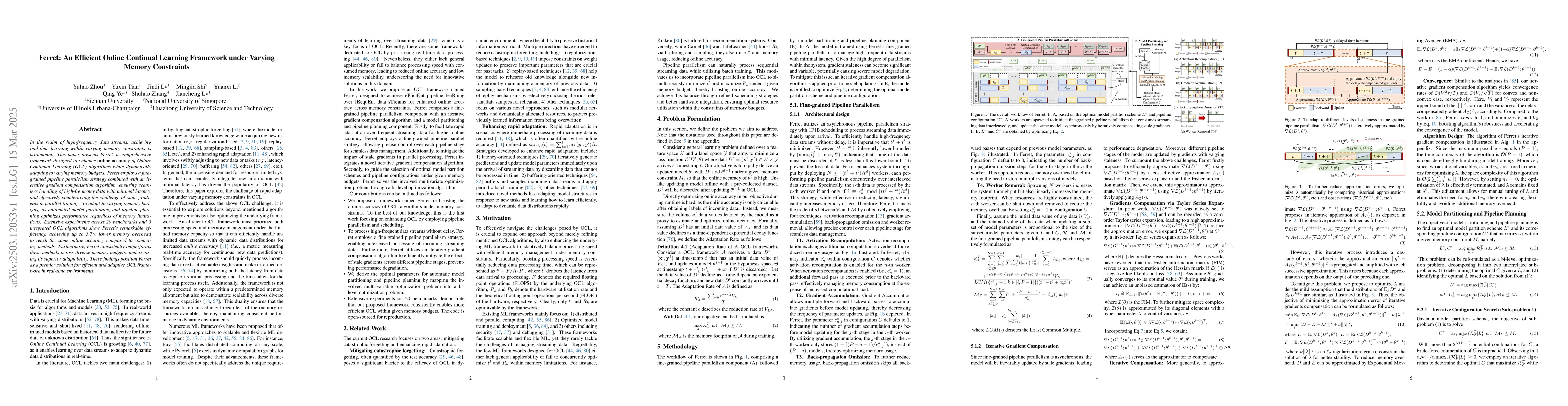 Thumbnail for Ferret: An Efficient Online Continual Learning Framework under Varying
  Memory Constraints