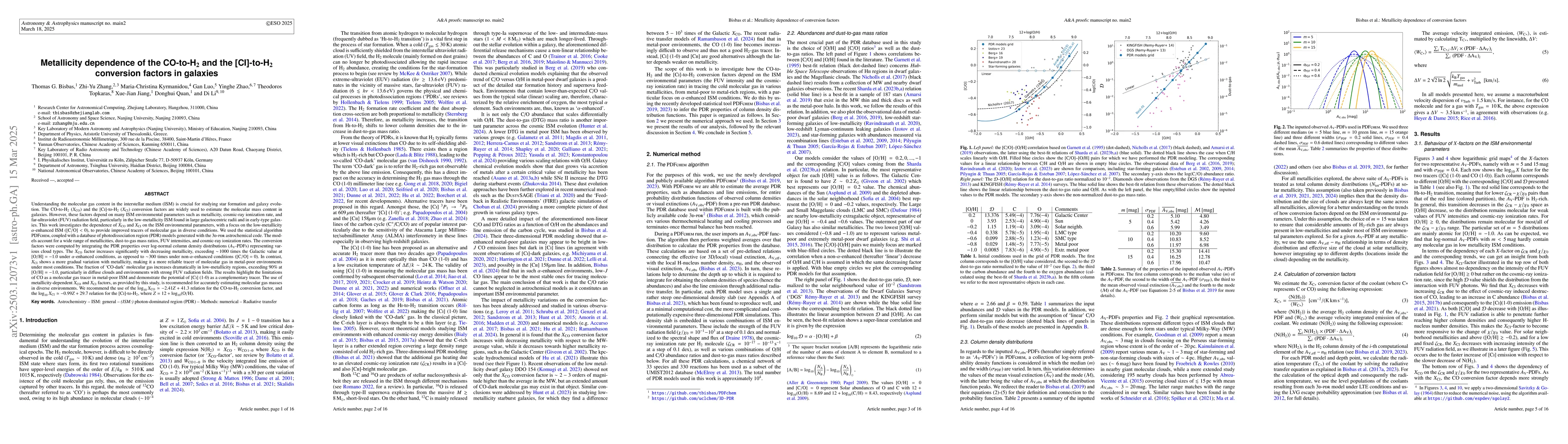 Thumbnail for Metallicity dependence of the CO-to-H$_2$ and the [CI]-to-H$_2$
  conversion factors in galaxies