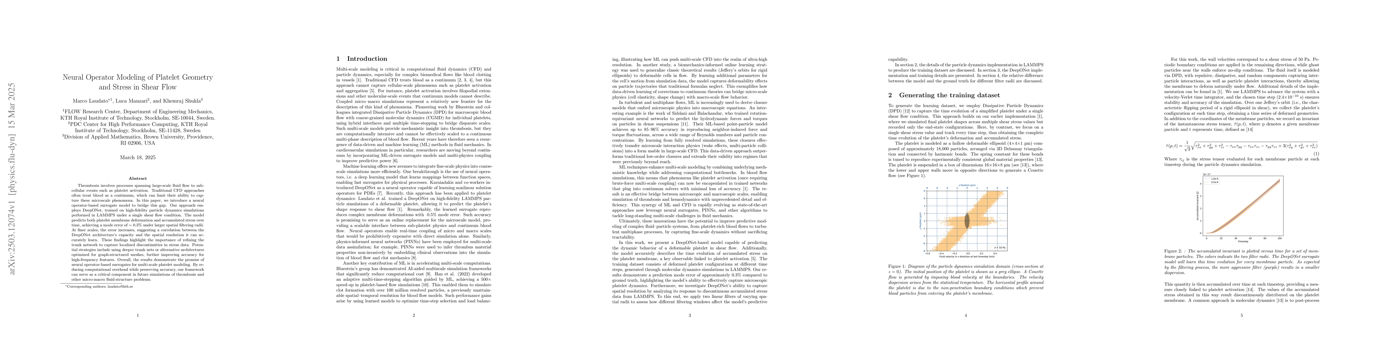 Thumbnail for Neural Operator Modeling of Platelet Geometry and Stress in Shear Flow
