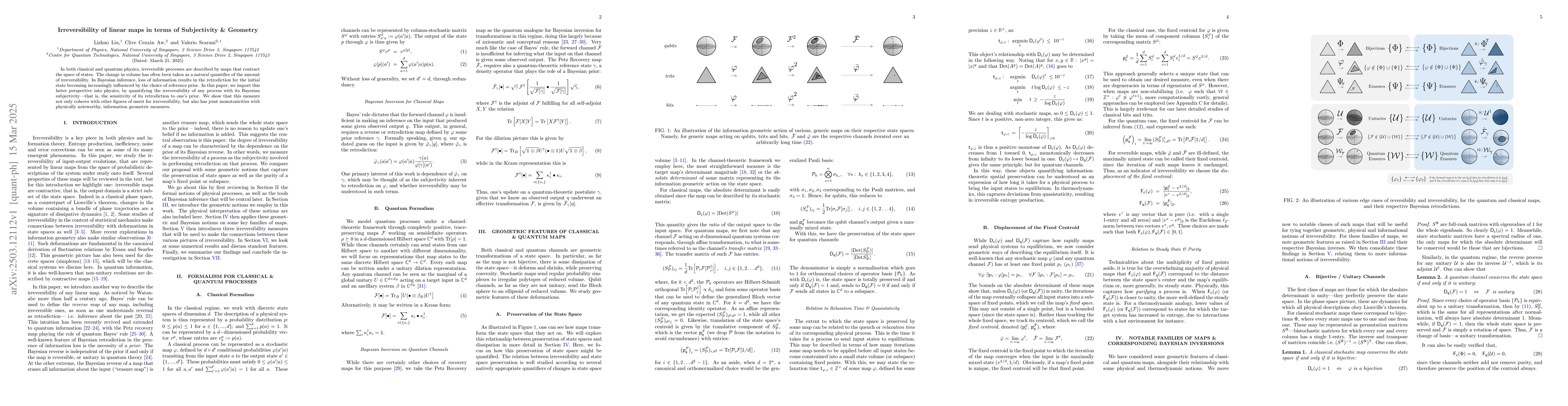 Thumbnail for Irreversibility of Linear Maps in terms of Subjectivity & Geometry