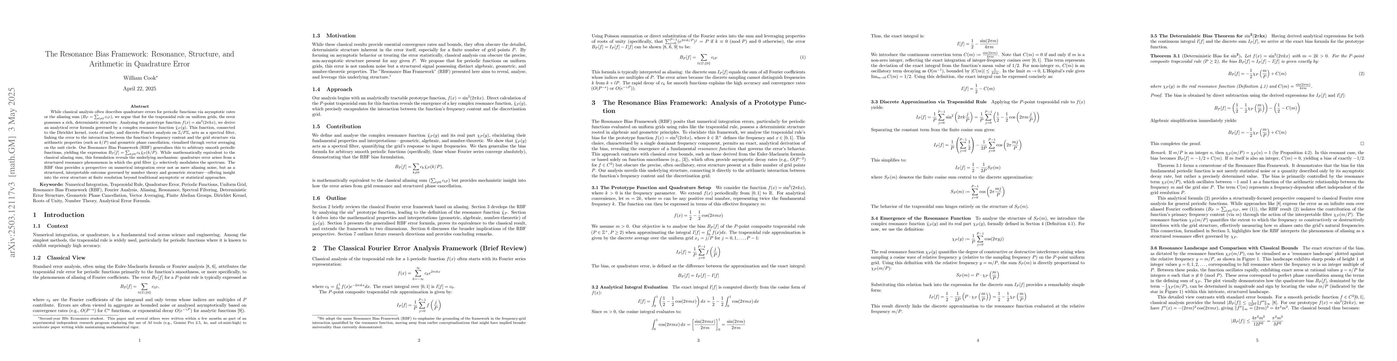 Thumbnail for The Exact Geometry of Numerical Error: Cyclic Groups and Deterministic
  Bias