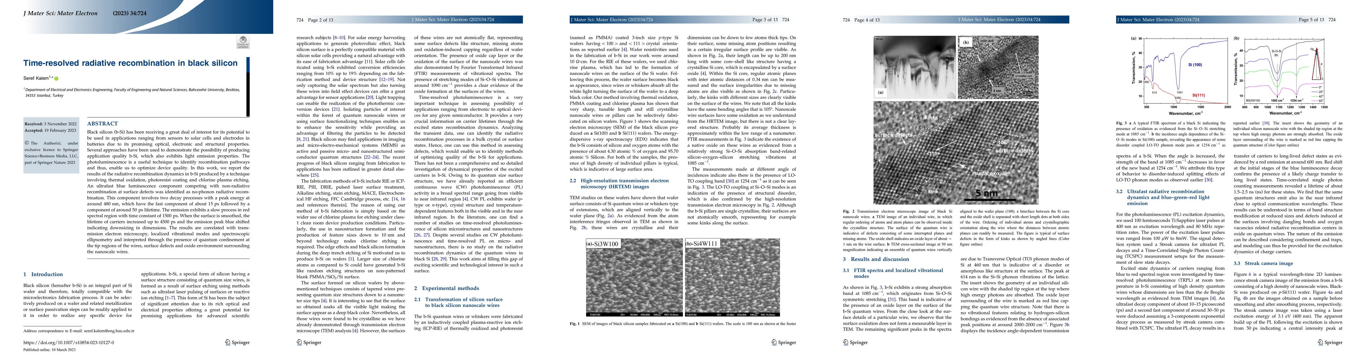 Thumbnail for Time-resolved radiative recombination in black silicon