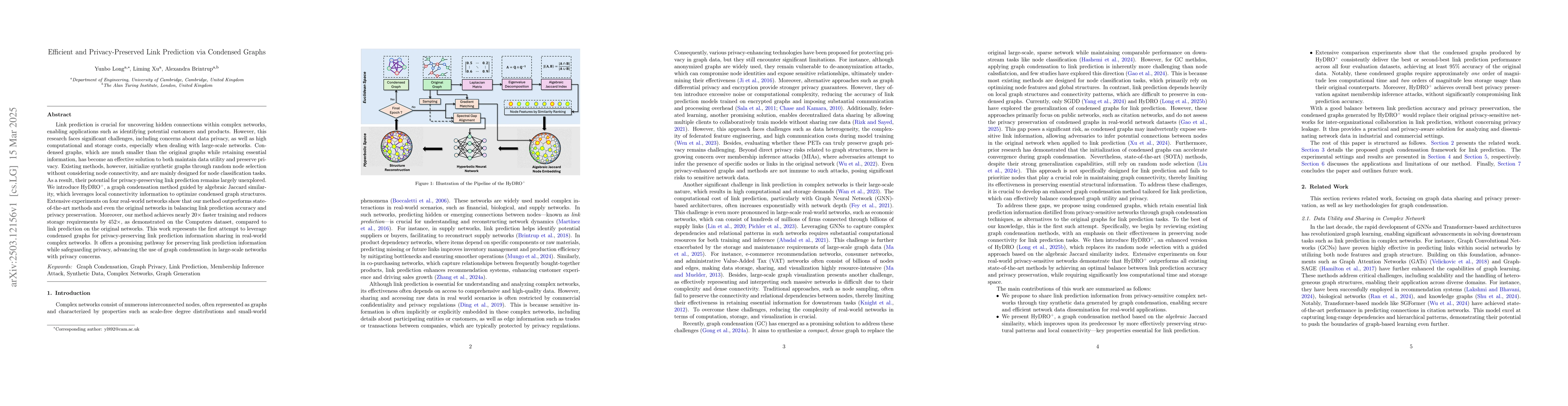Thumbnail for Efficient and Privacy-Preserved Link Prediction via Condensed Graphs