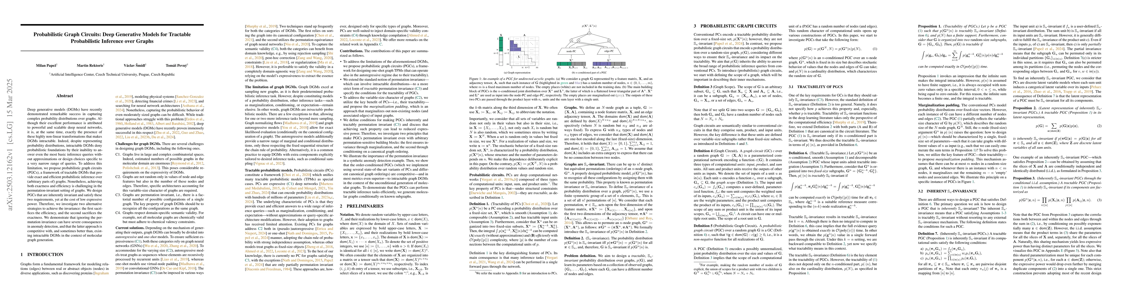 Thumbnail for Probabilistic Graph Circuits: Deep Generative Models for Tractable
  Probabilistic Inference over Graphs