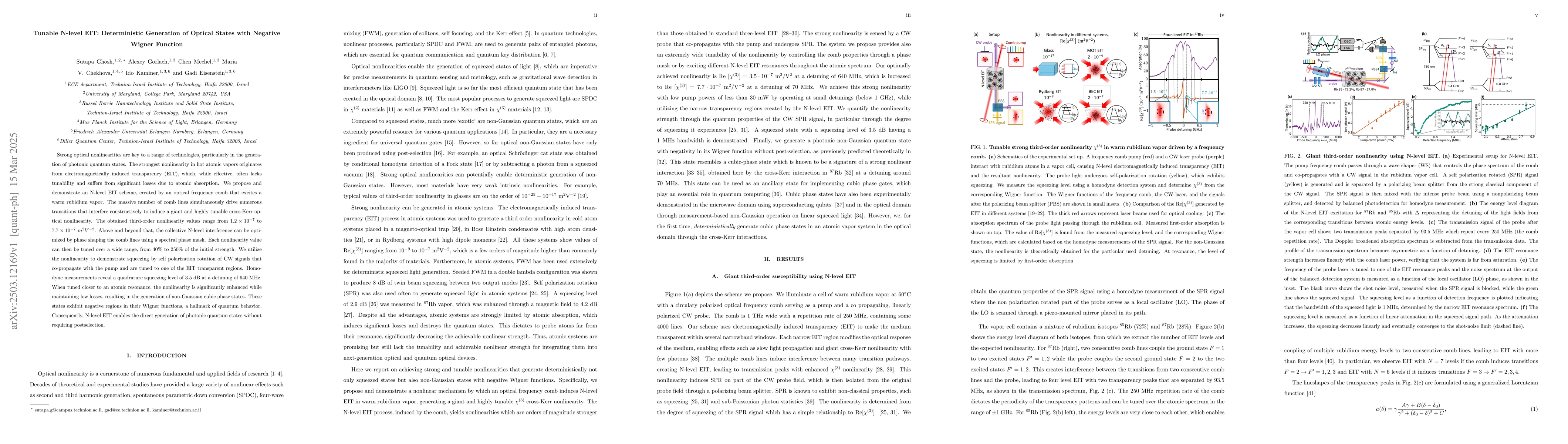 Thumbnail for Tunable N-level EIT: Deterministic Generation of Optical States with
  Negative Wigner Function