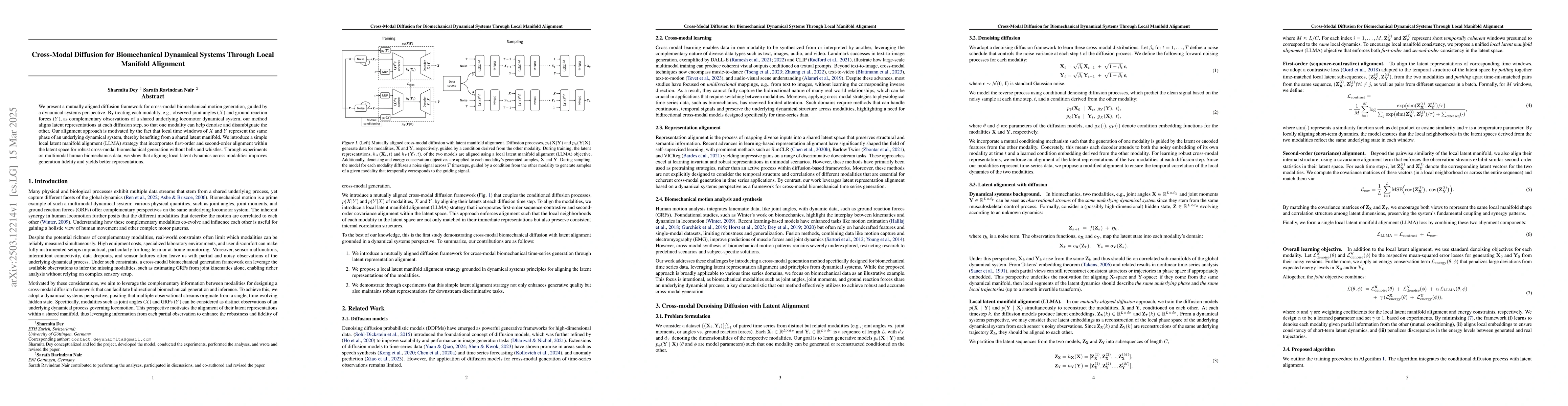 Thumbnail for Cross-Modal Diffusion for Biomechanical Dynamical Systems Through Local
  Manifold Alignment