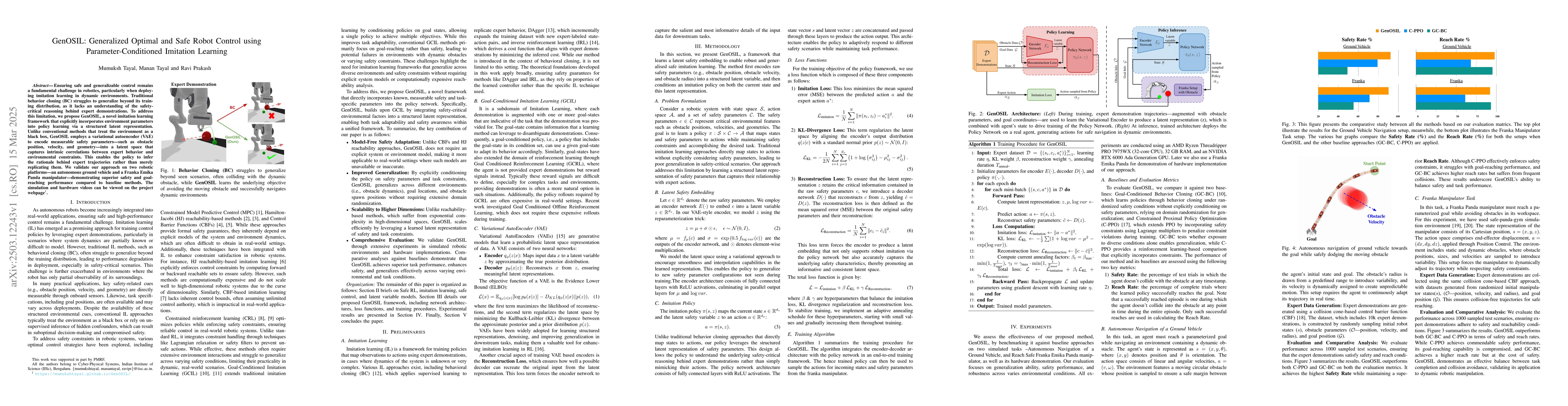 Thumbnail for GenOSIL: Generalized Optimal and Safe Robot Control using
  Parameter-Conditioned Imitation Learning
