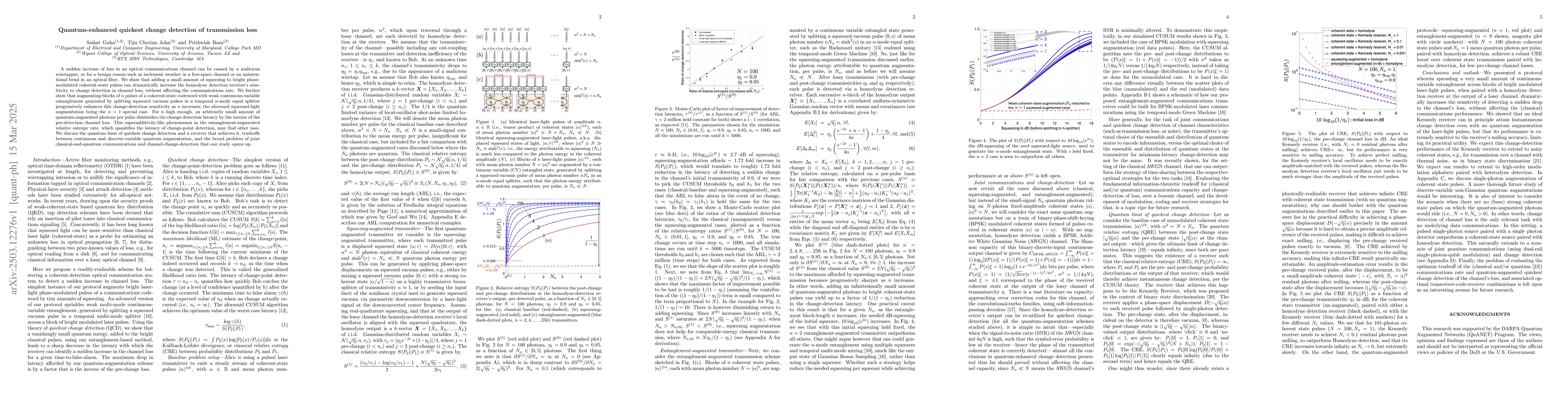 Thumbnail for Quantum-enhanced quickest change detection of transmission loss