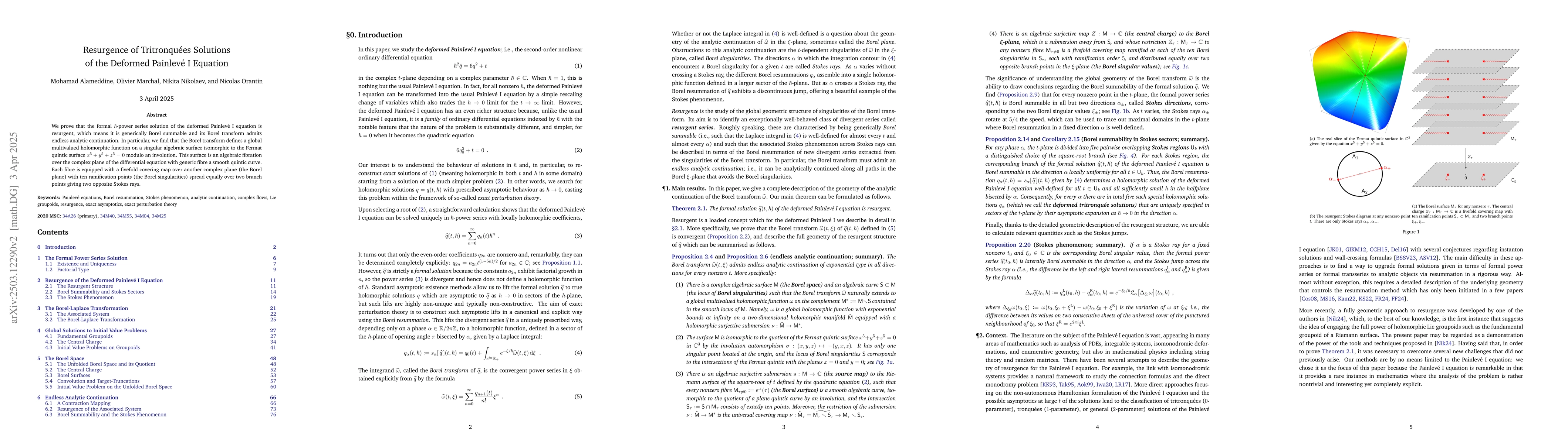 Thumbnail for Resurgence of Tritronquées Solutions of the Deformed Painlevé I
  Equation