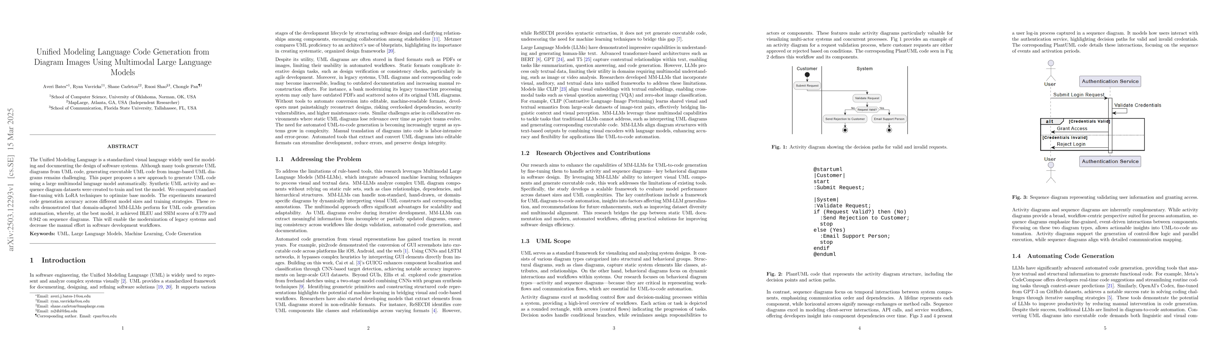 Thumbnail for Unified Modeling Language Code Generation from Diagram Images Using
  Multimodal Large Language Models