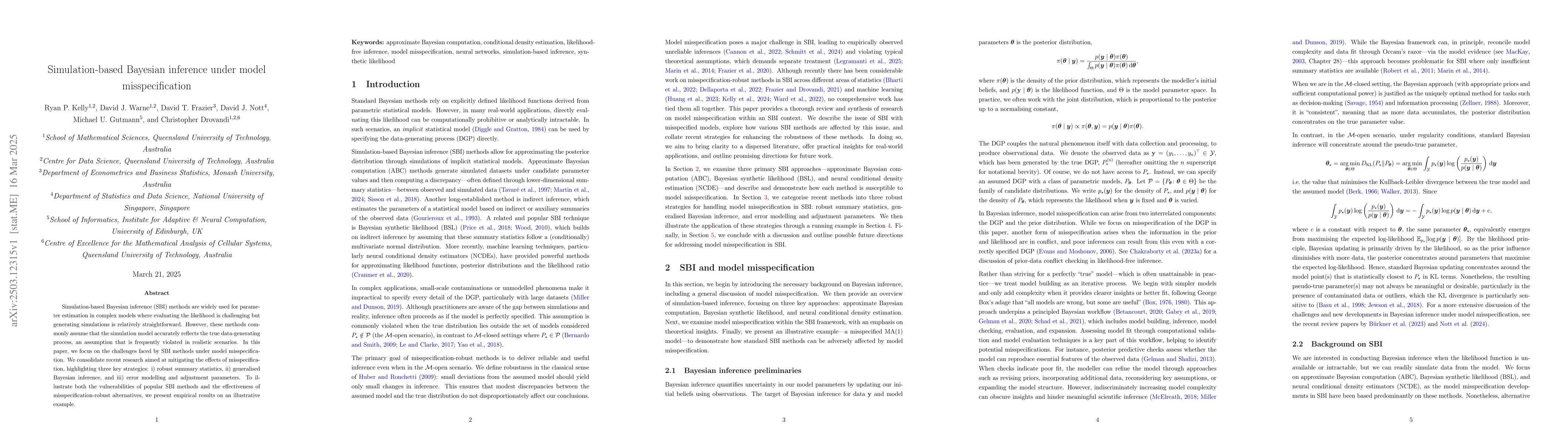 Thumbnail for Simulation-based Bayesian inference under model misspecification