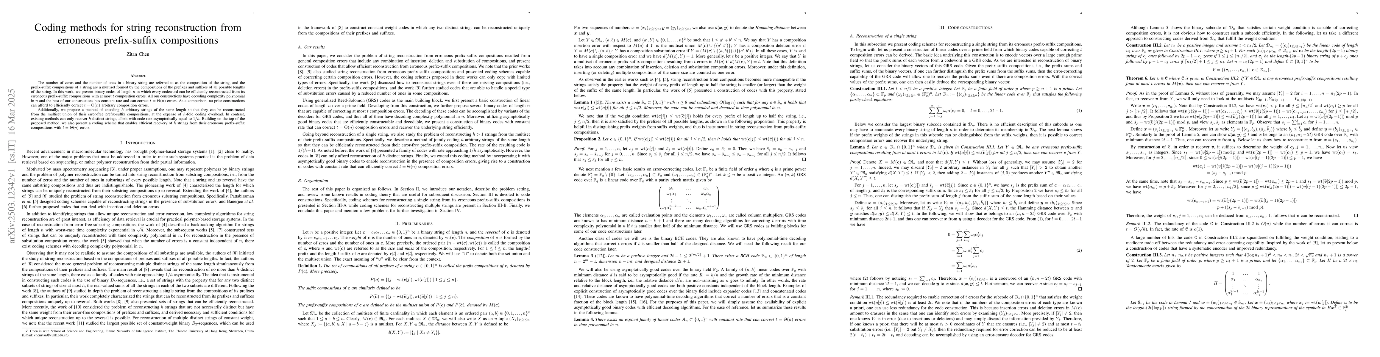Thumbnail for Coding methods for string reconstruction from erroneous prefix-suffix
  compositions