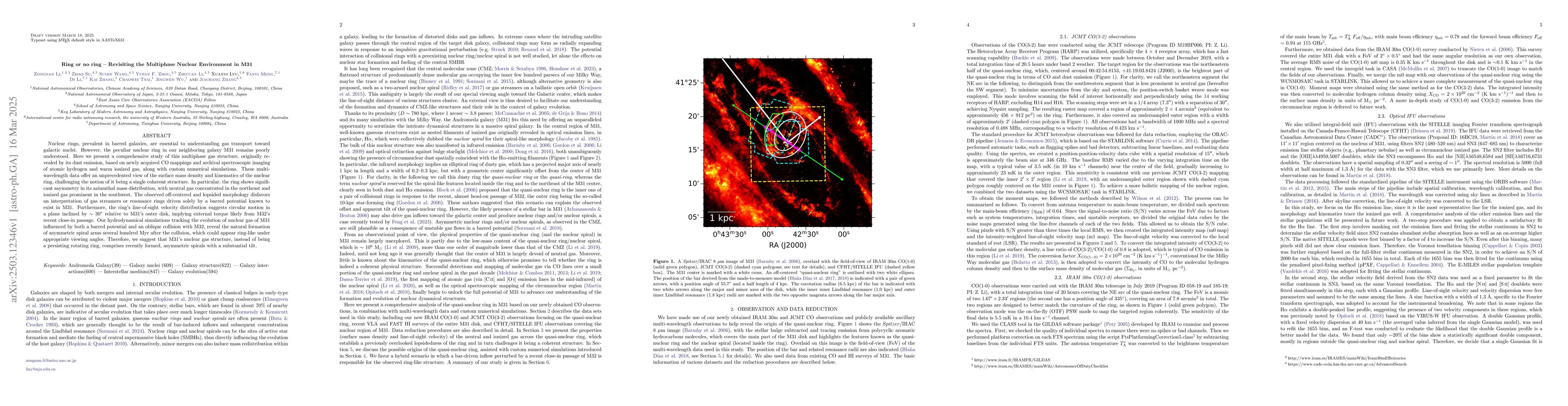 Thumbnail for Ring or no ring -- Revisiting the Multiphase Nuclear Environment in M31
