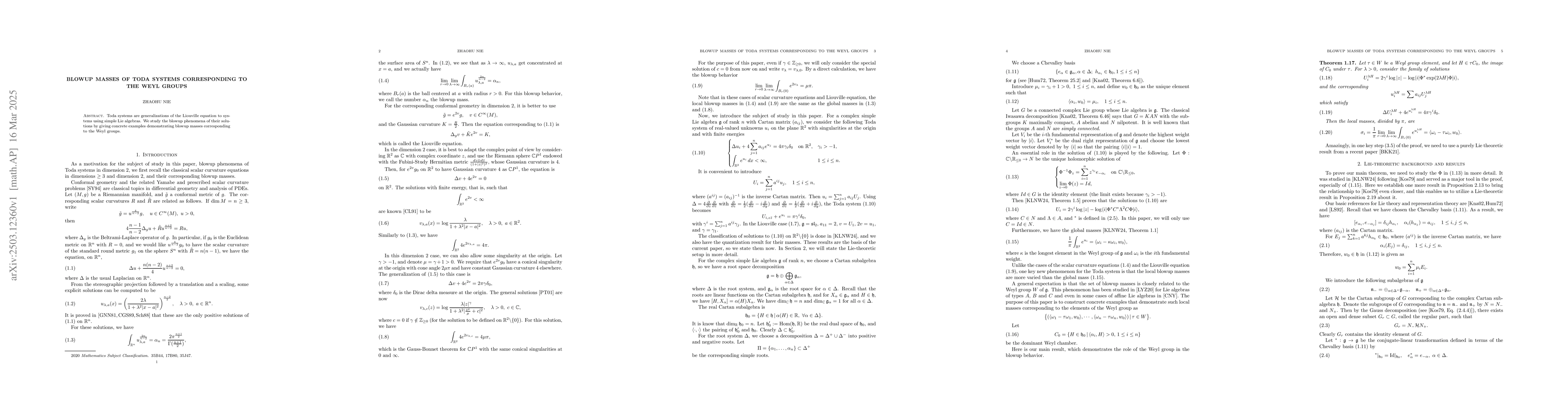 Thumbnail for Blowup masses of Toda systems corresponding to the Weyl groups