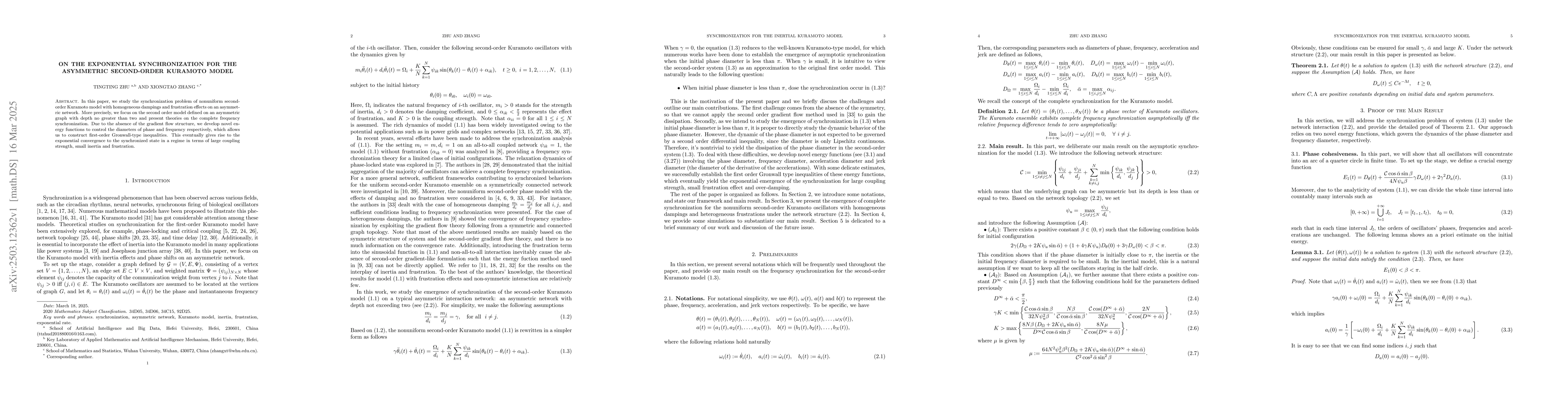 Thumbnail for On the exponential synchronization for the asymmetric second-order
  Kuramoto model