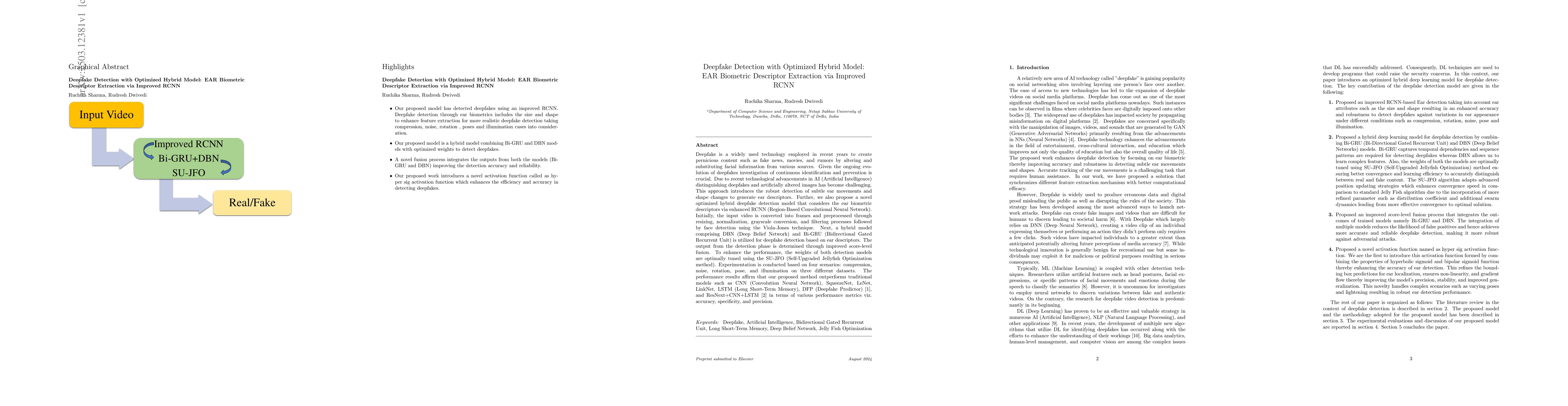 Thumbnail for Deepfake Detection with Optimized Hybrid Model: EAR Biometric Descriptor
  via Improved RCNN