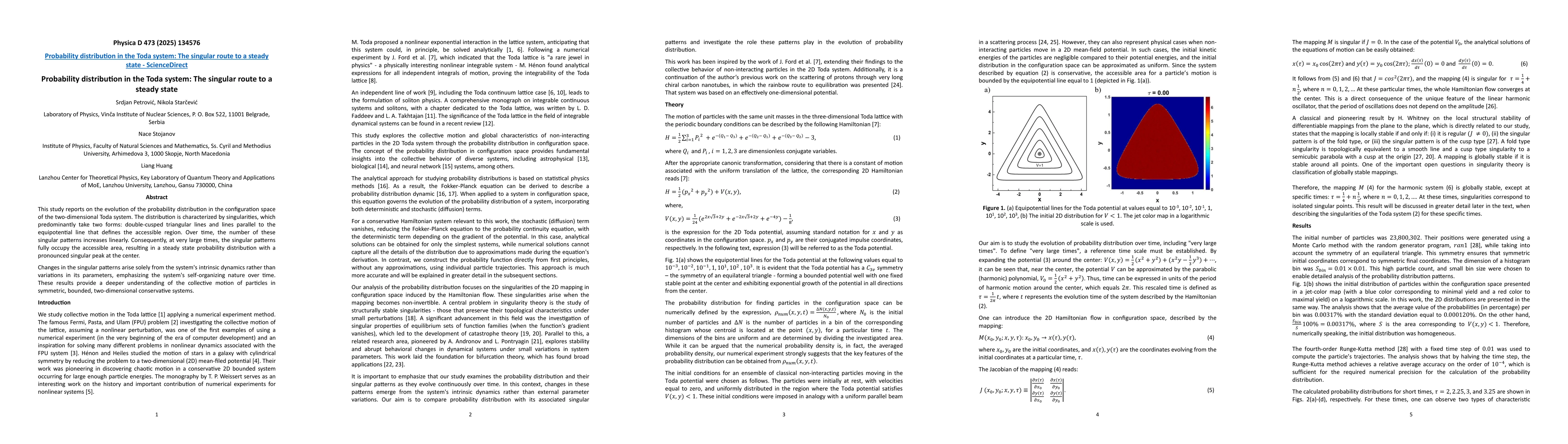 Thumbnail for Probability distribution in the Toda system: The singular route to a
  steady state