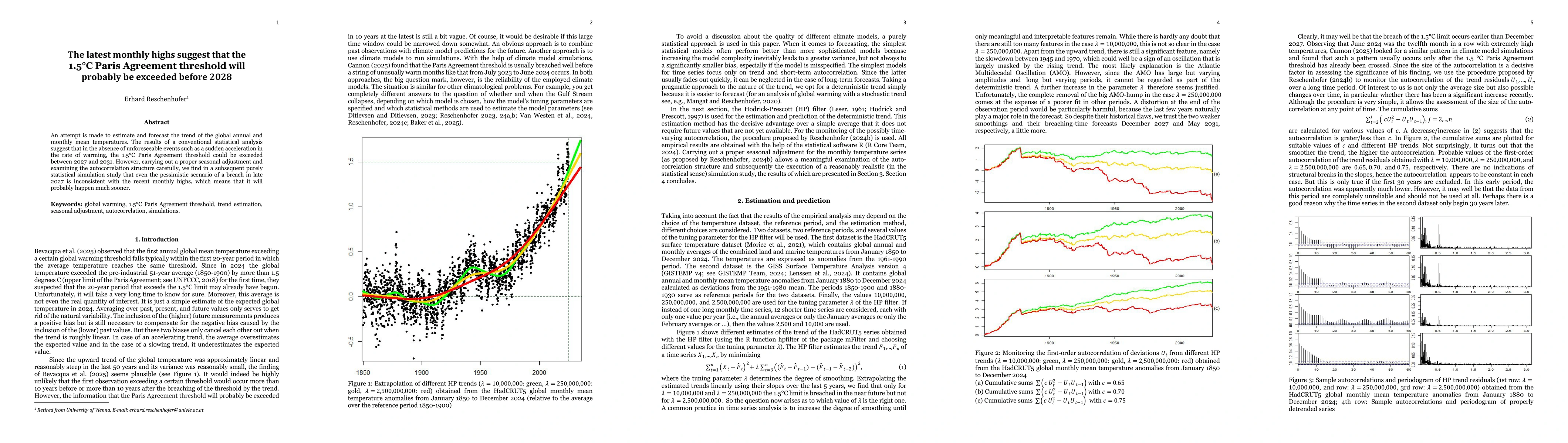 Thumbnail for The latest monthly highs suggest that the 1.5°C Paris Agreement
  threshold will probably be exceeded before 2028