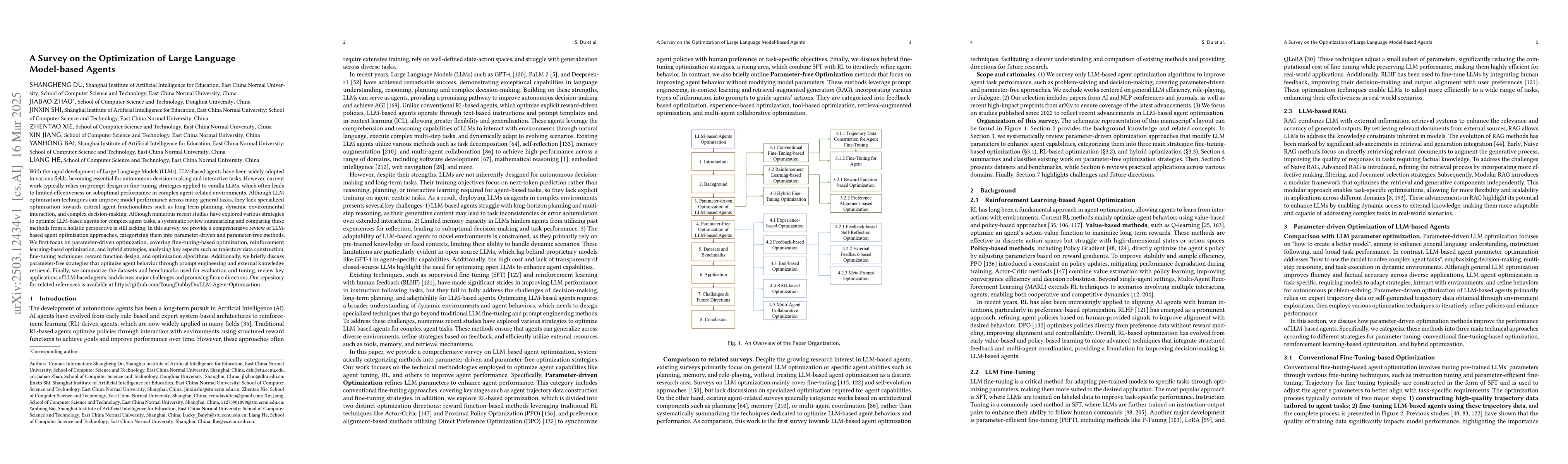 Thumbnail for A Survey on the Optimization of Large Language Model-based Agents