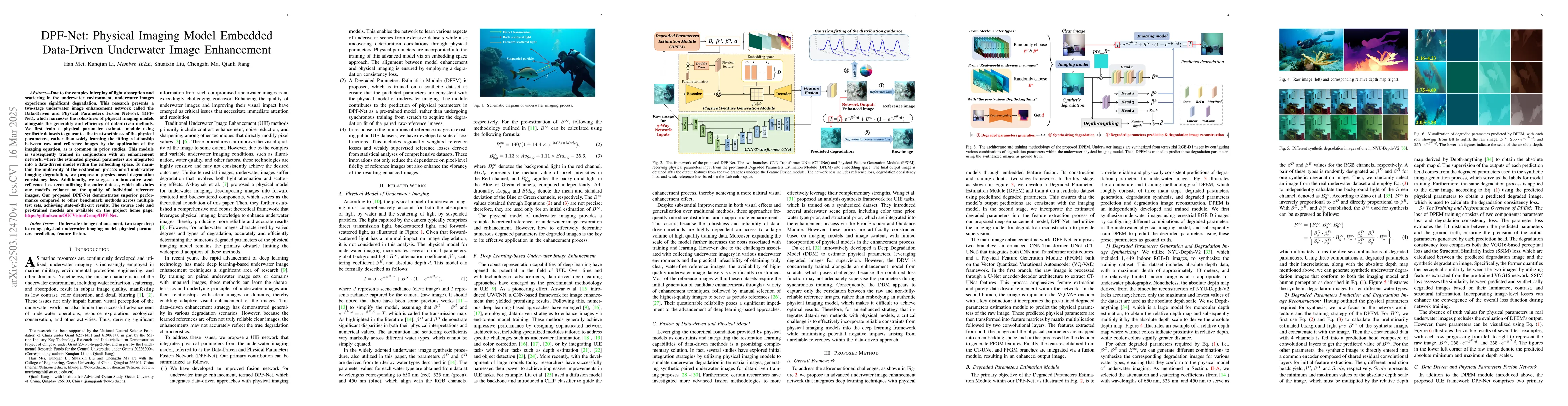 Thumbnail for DPF-Net: Physical Imaging Model Embedded Data-Driven Underwater Image
  Enhancement