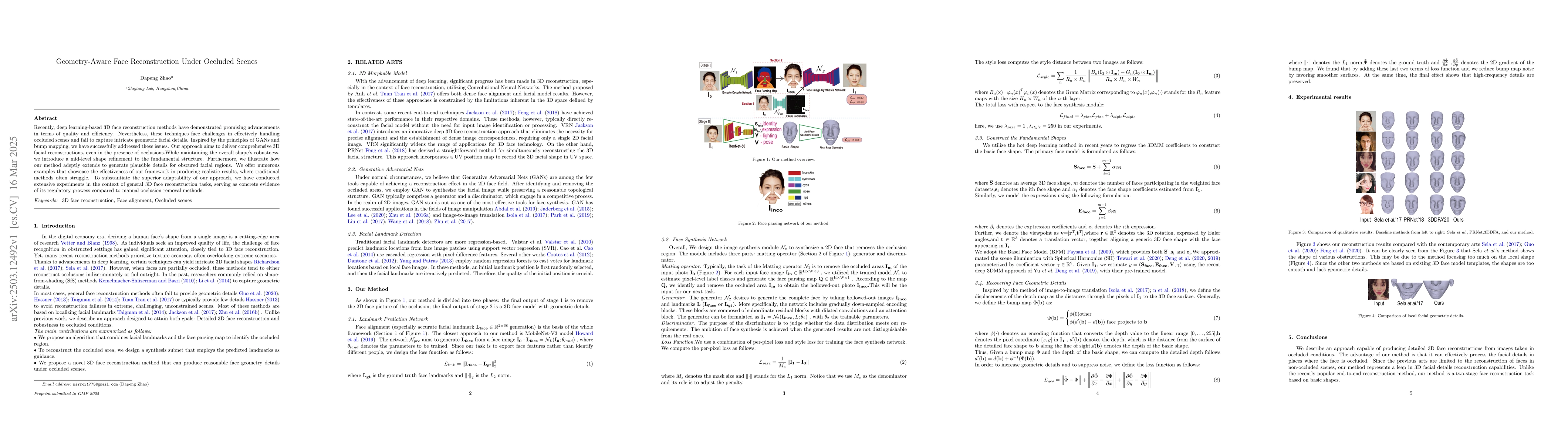 Thumbnail for Geometry-Aware Face Reconstruction Under Occluded Scenes