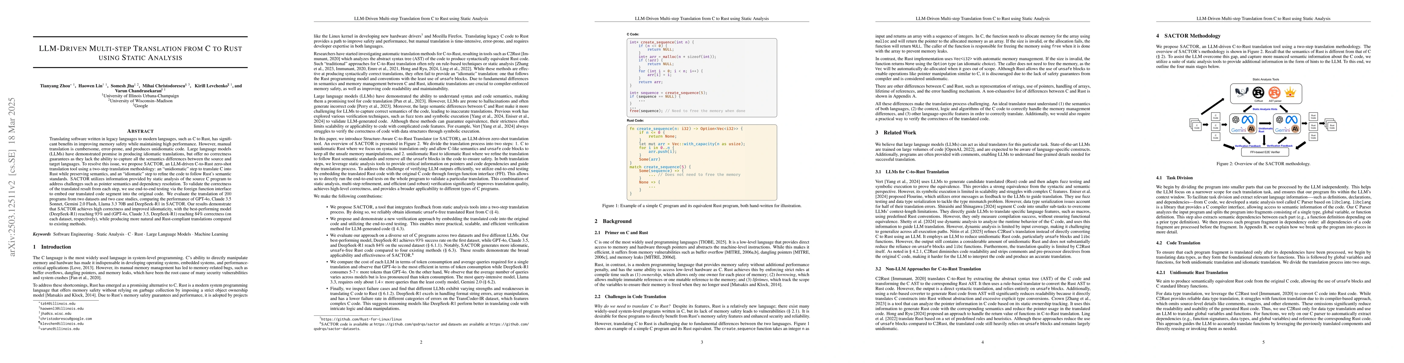 Thumbnail for LLM-Driven Multi-step Translation from C to Rust using Static Analysis