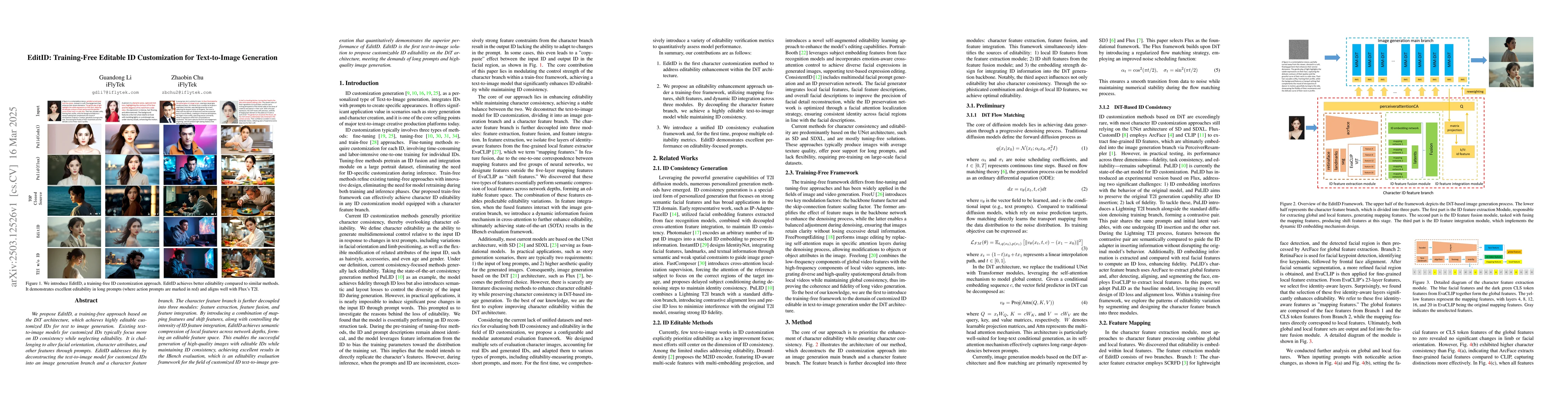 Thumbnail for EditID: Training-Free Editable ID Customization for Text-to-Image
  Generation