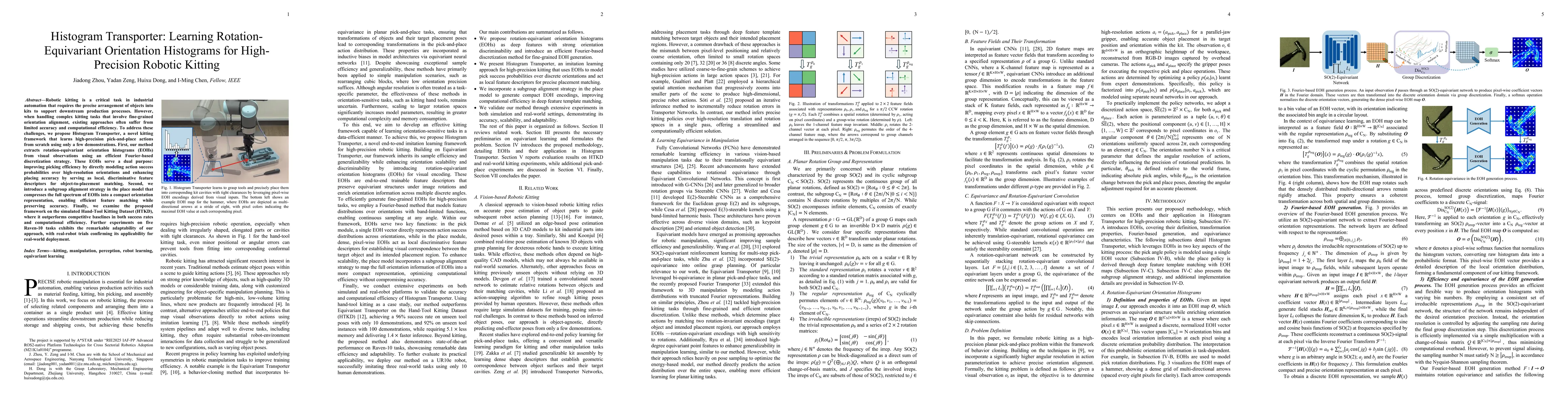 Thumbnail for Histogram Transporter: Learning Rotation-Equivariant Orientation
  Histograms for High-Precision Robotic Kitting