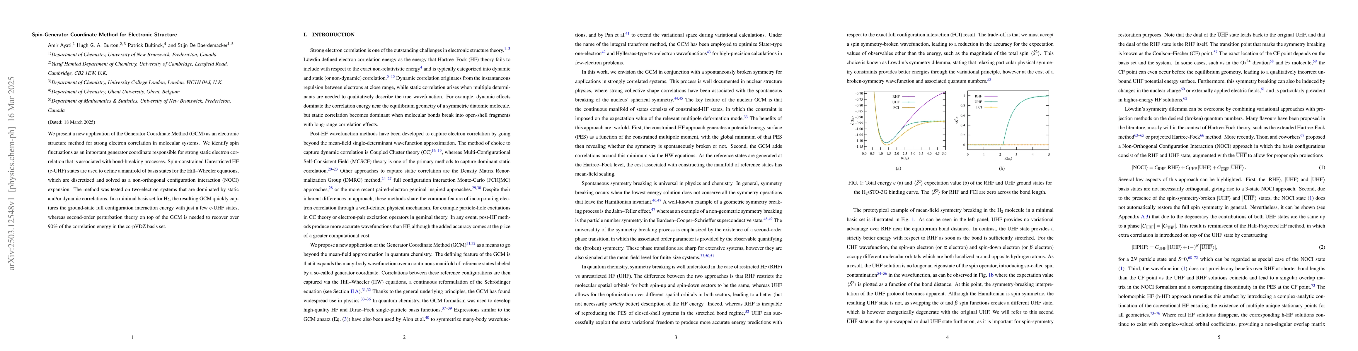 Thumbnail for Spin-Generator Coordinate Method for Electronic Structure