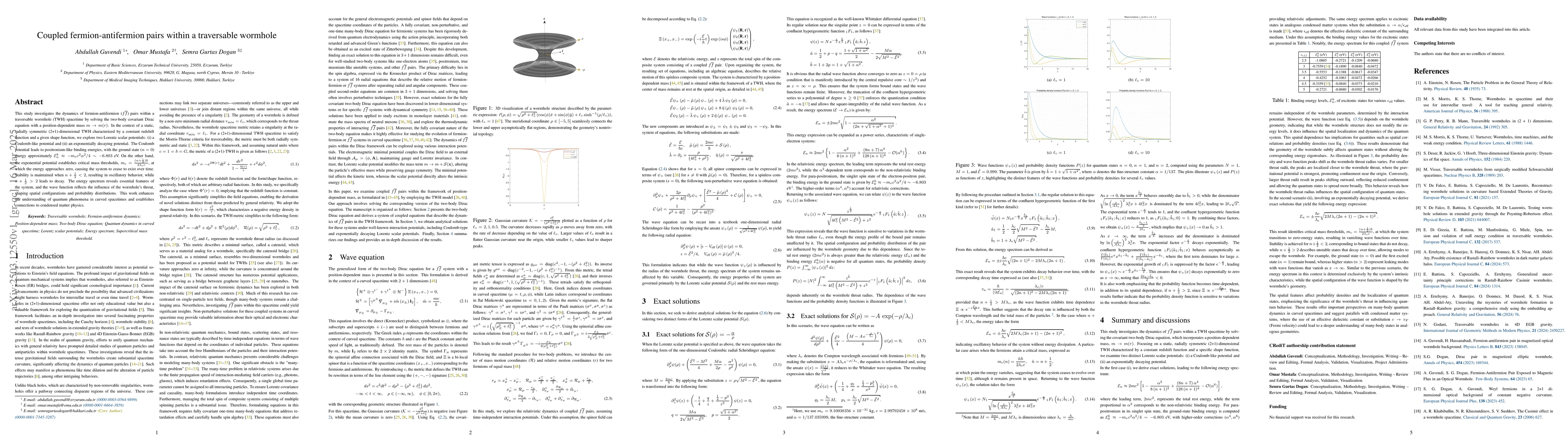 Thumbnail for Coupled fermion-antifermion pairs within a traversable wormhole
