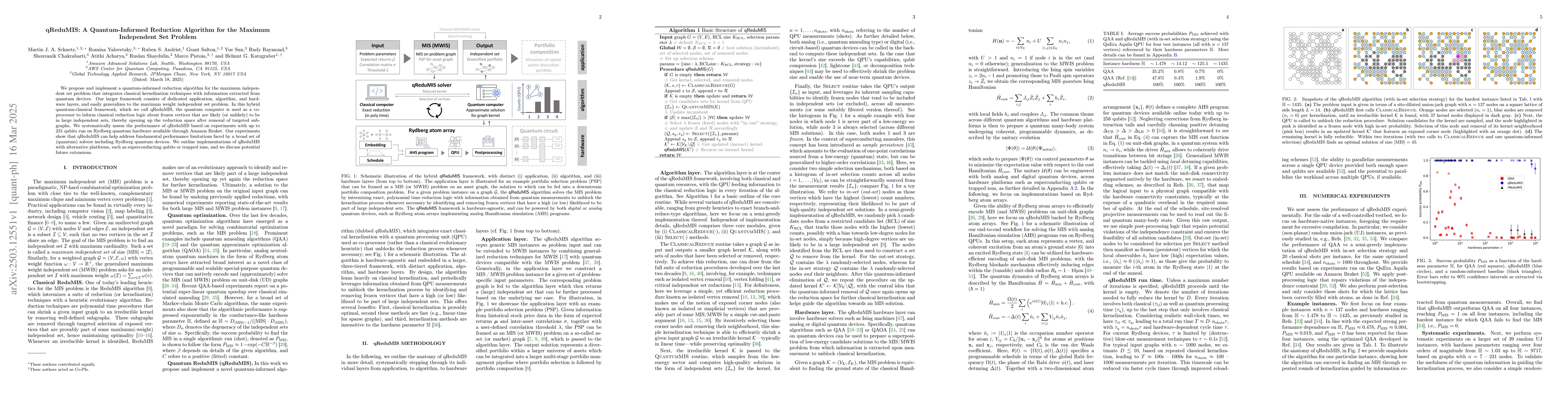 Thumbnail for qReduMIS: A Quantum-Informed Reduction Algorithm for the Maximum
  Independent Set Problem