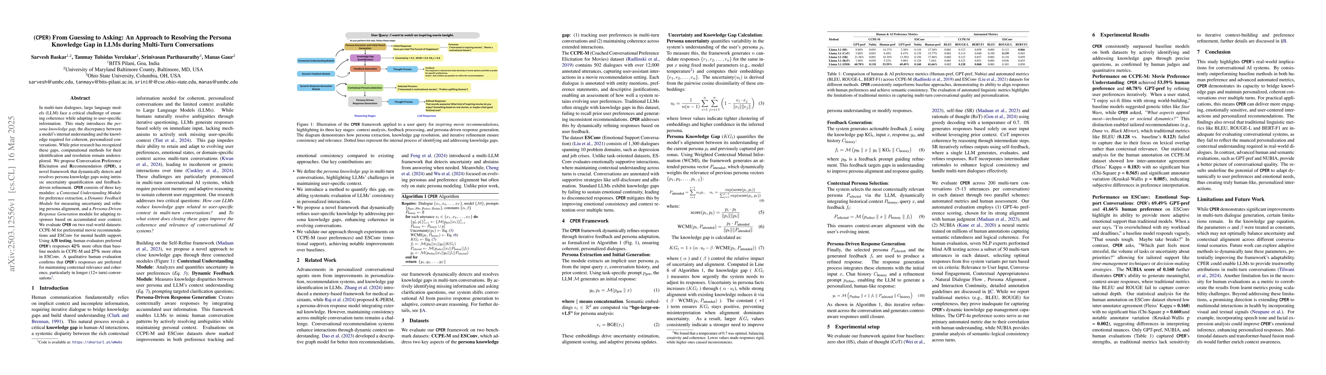 Thumbnail for From Guessing to Asking: An Approach to Resolving the Persona Knowledge
  Gap in LLMs during Multi-Turn Conversations