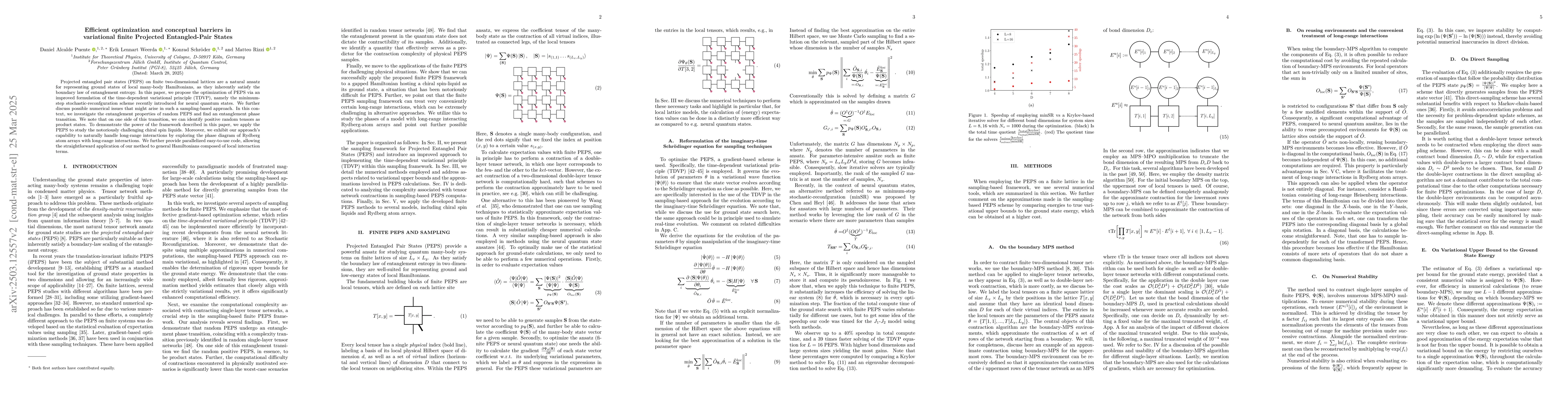 Thumbnail for Efficient optimization and conceptual barriers in variational finite
  Projected Entangled-Pair States
