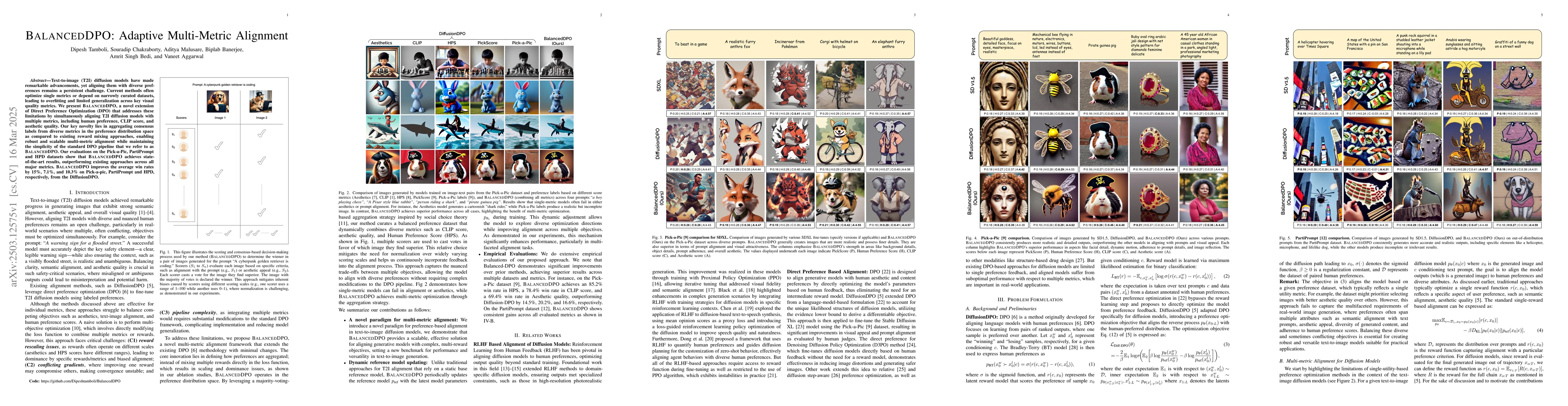 Thumbnail for BalancedDPO: Adaptive Multi-Metric Alignment