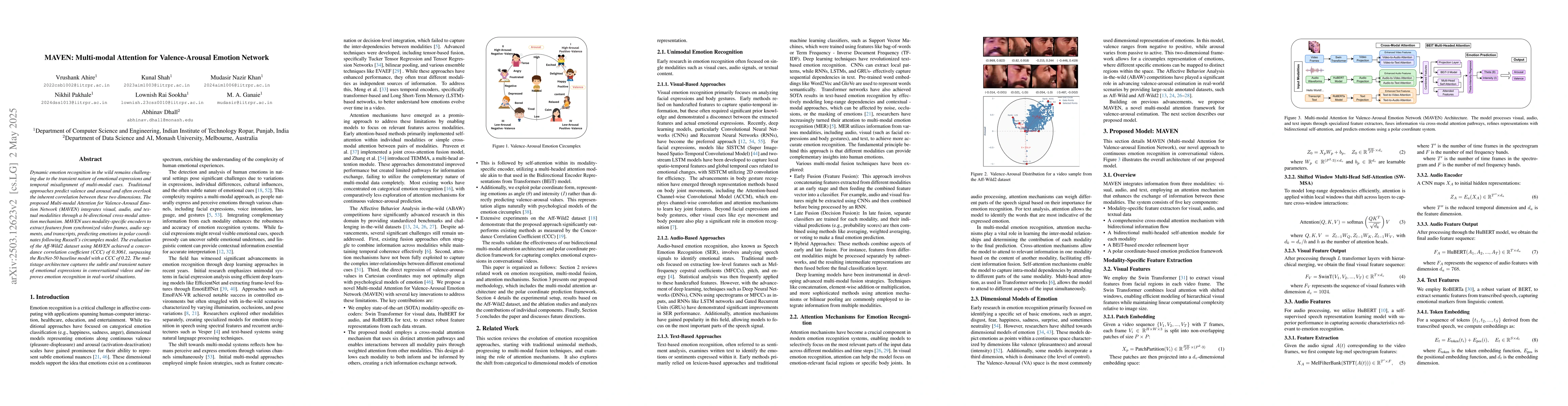 Thumbnail for MAVEN: Multi-modal Attention for Valence-Arousal Emotion Network