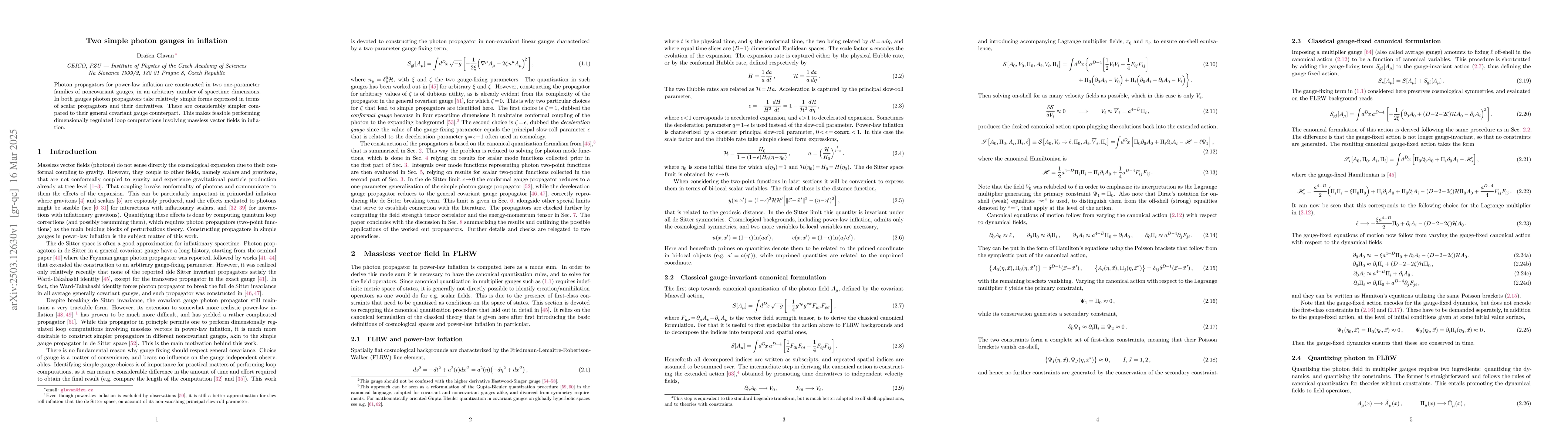 Thumbnail for Two simple photon gauges in inflation