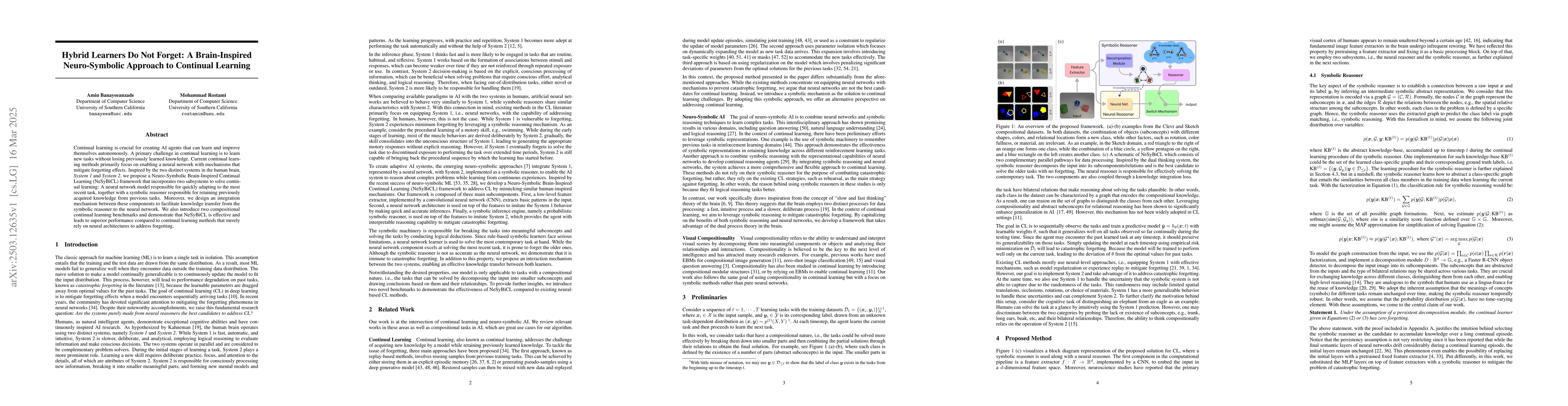 Thumbnail for Hybrid Learners Do Not Forget: A Brain-Inspired Neuro-Symbolic Approach
  to Continual Learning
