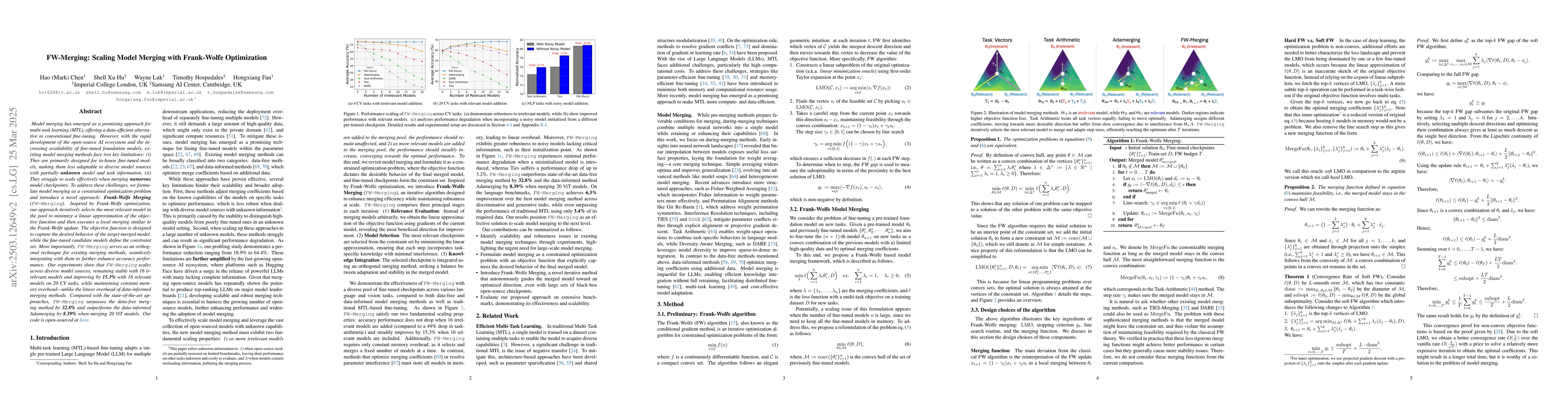 Thumbnail for FW-Merging: Scaling Model Merging with Frank-Wolfe Optimization