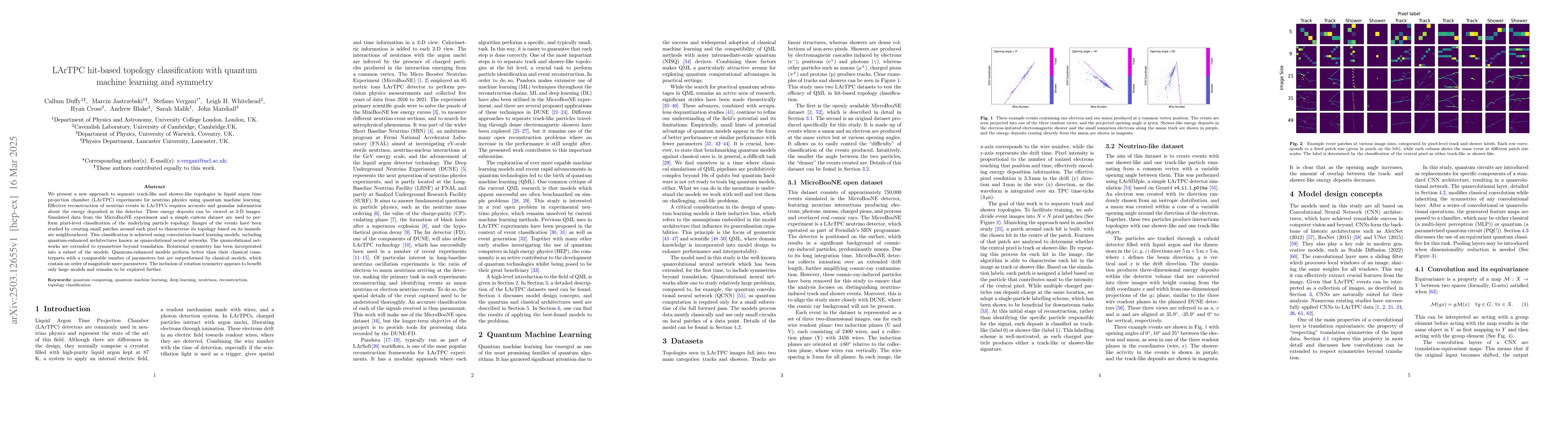 Thumbnail for LArTPC hit-based topology classification with quantum machine learning
  and symmetry