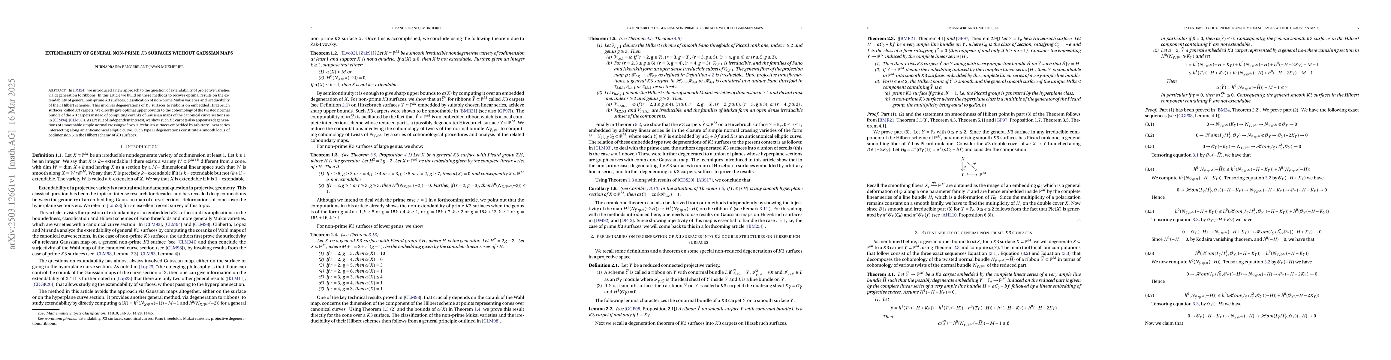 Thumbnail for Extendability of general non-prime $K3$ surfaces without Gaussian maps