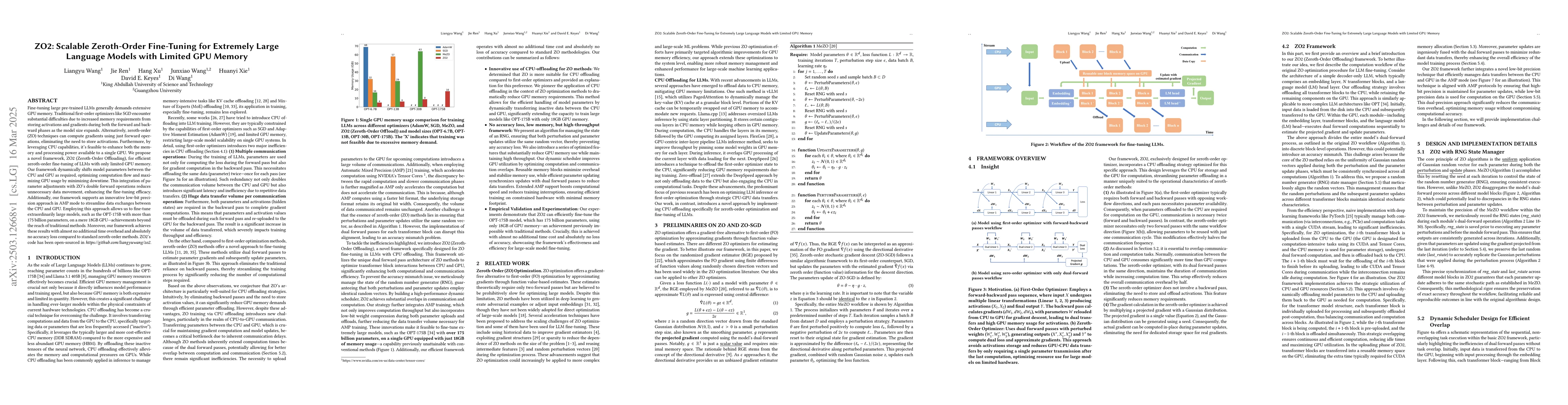 Thumbnail for ZO2: Scalable Zeroth-Order Fine-Tuning for Extremely Large Language
  Models with Limited GPU Memory