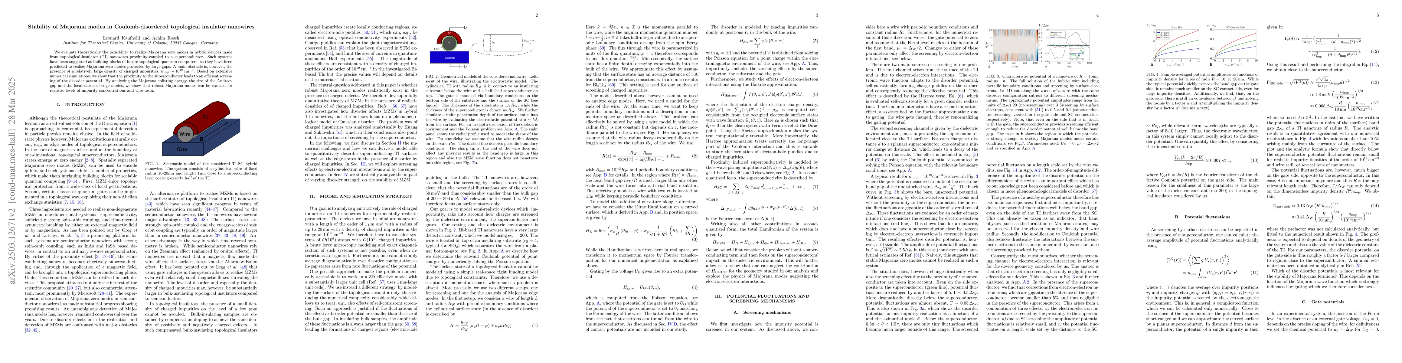Thumbnail for Stability of Majorana modes in Coulomb-disordered topological insulator
  nanowires