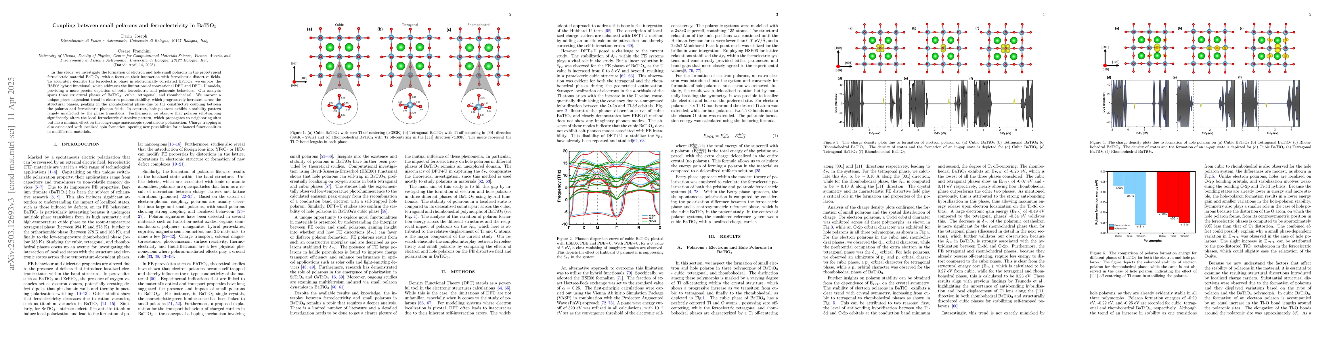 Thumbnail for Coupling between small polarons and ferroelectricity in BaTiO3
